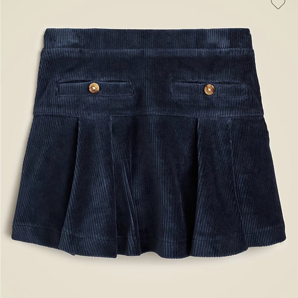 NWT! J. CREW Girls' corduroy drop-waist mini skirt